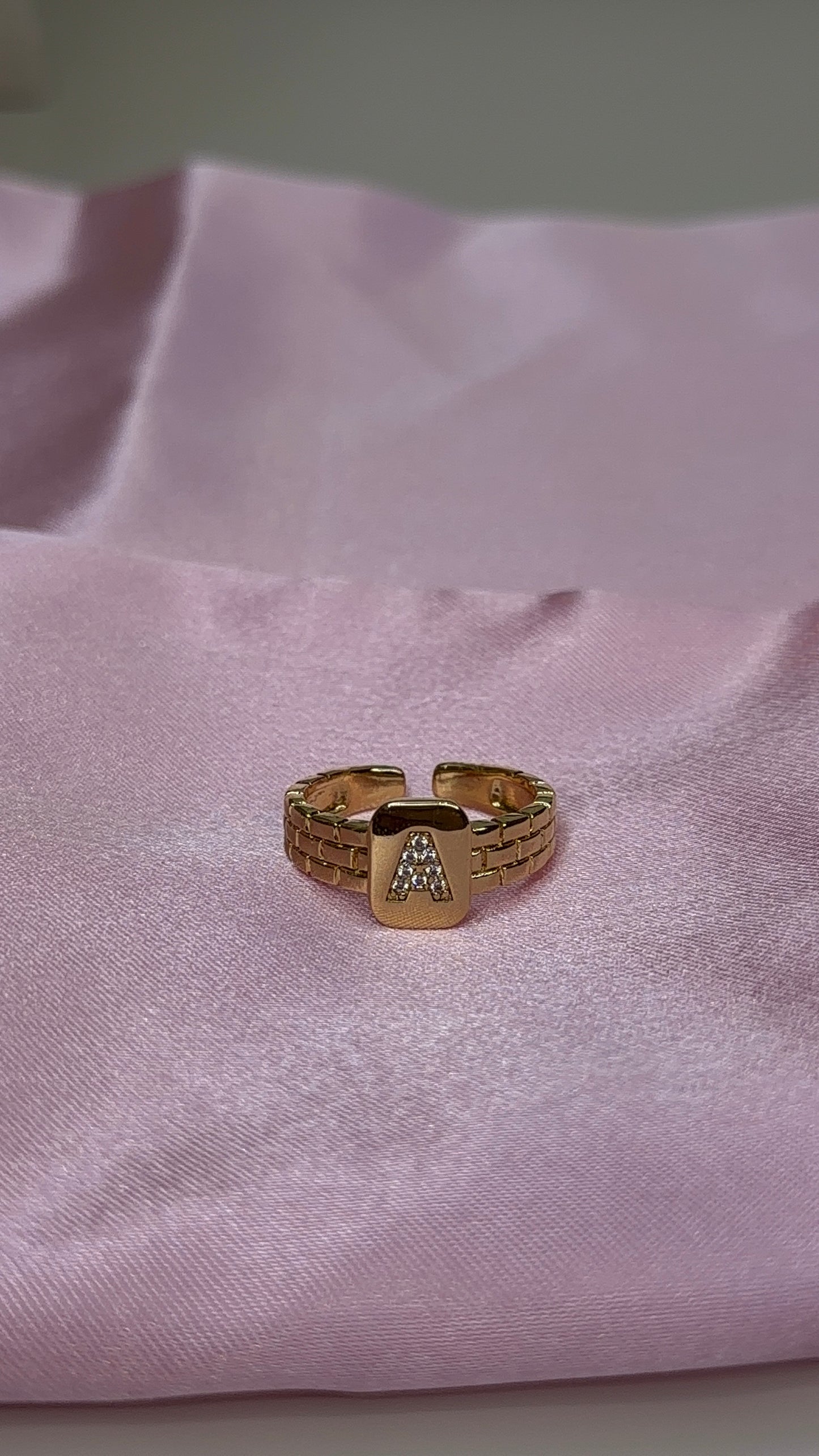 Bling letter ring