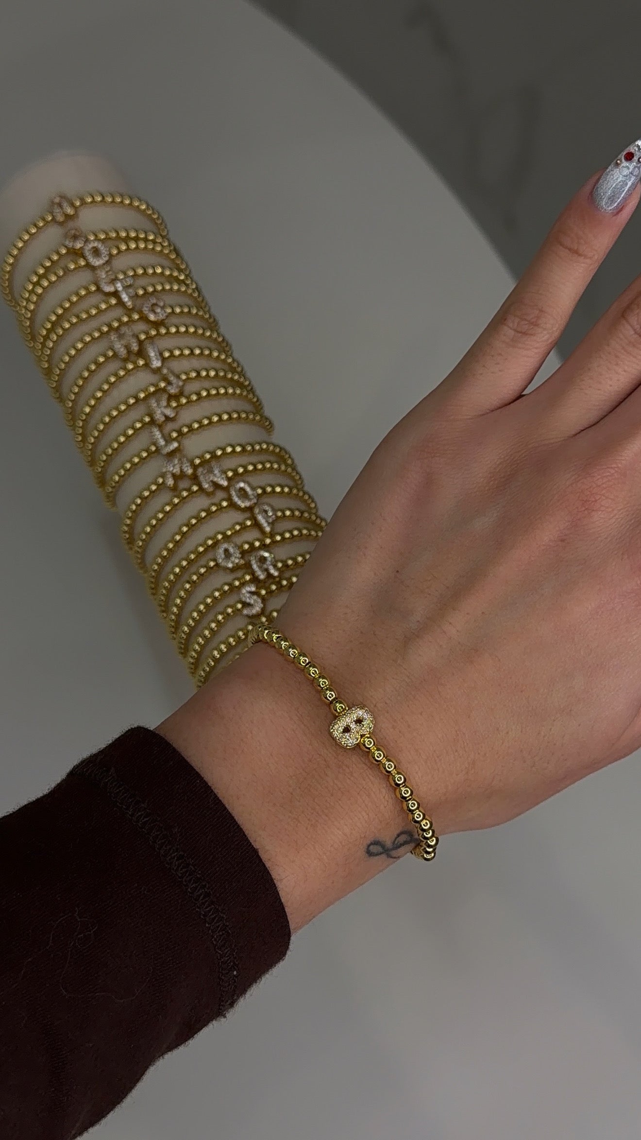 Bubble letter bracelet