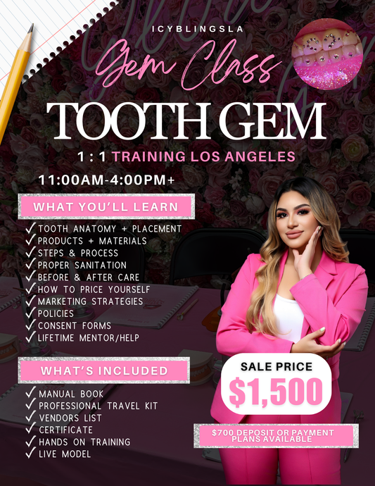 Tooth Gems Course 1:1 IN PERSON ONLY