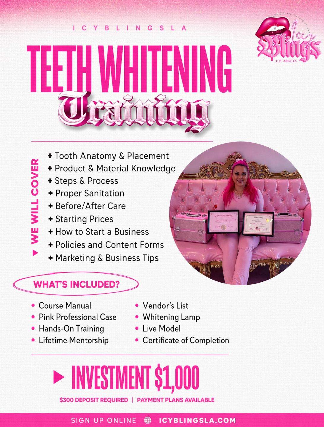 TEETH WHITENING TRAINING IN PERSON