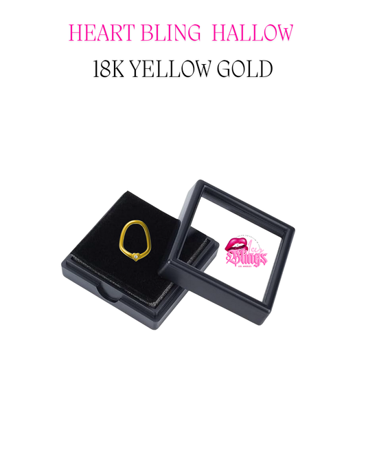 HEART BLING HALLOW 18K CHARM