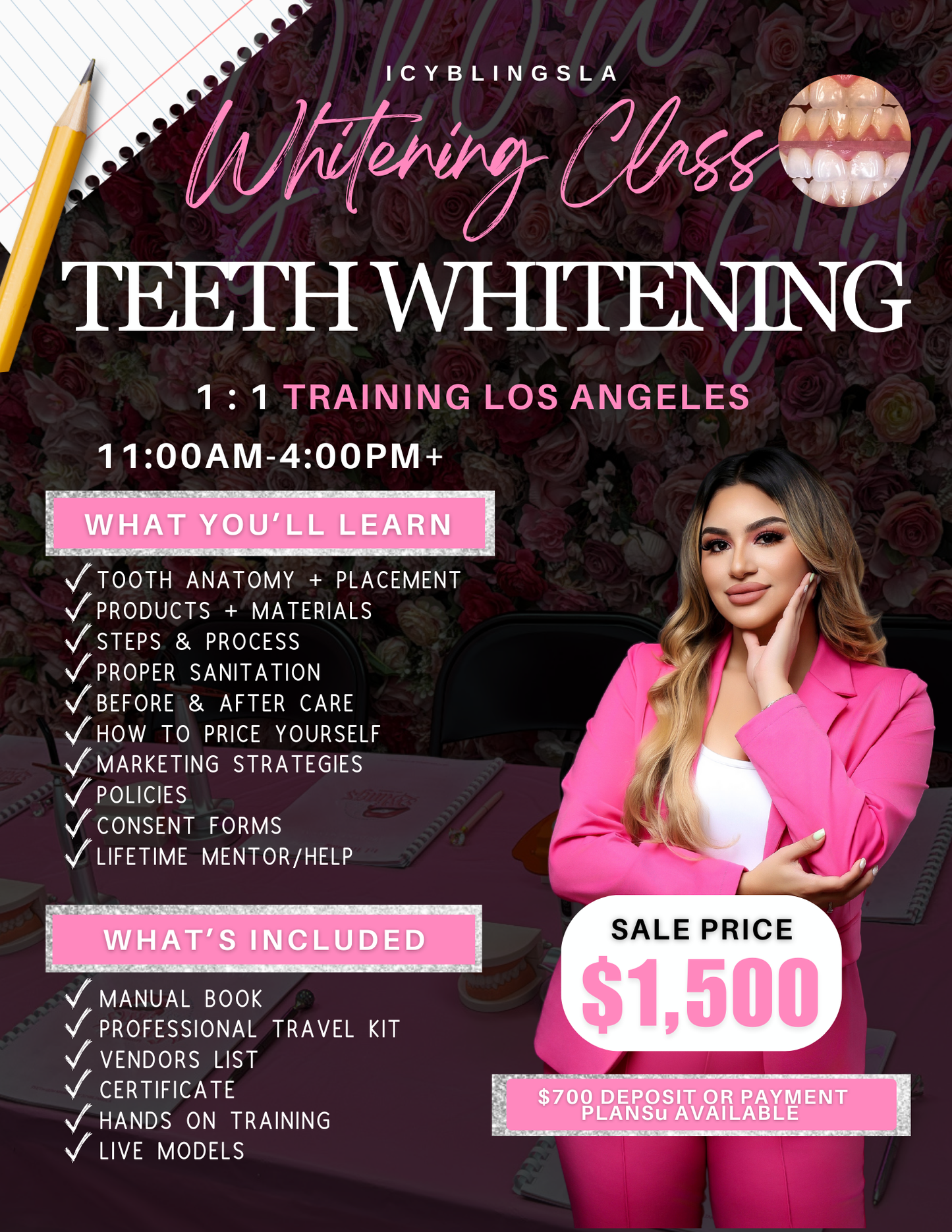 Teeth Whitening Course 1:1 IN PERSON ONLY