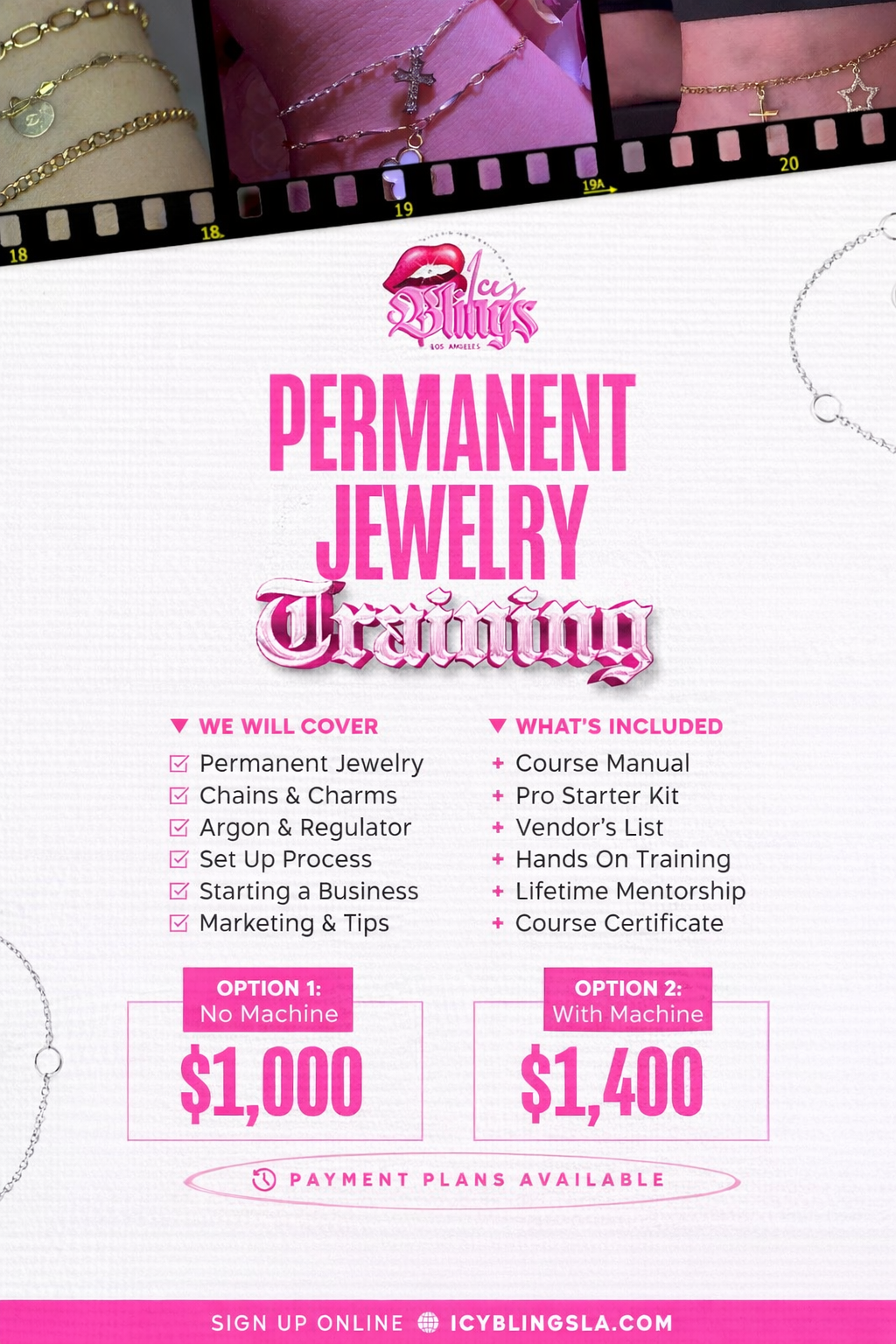 PERMANENT JEWELRY TRAINING IN PERSON